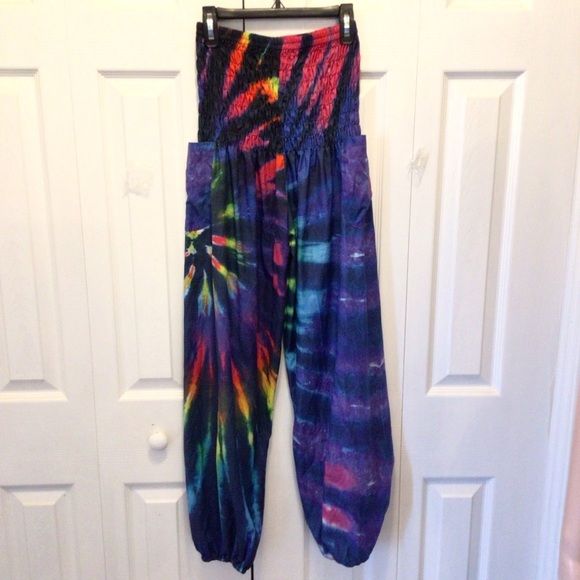 ISP Dancewear Multicolor Tie Dyed Hip Hop Hammer Pants Size Adult XS - Picture 5 of 8